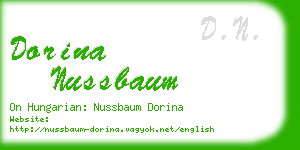 dorina nussbaum business card